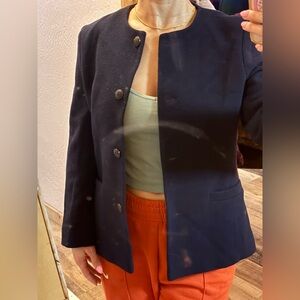 Peter James Wool & Cashmere Classic Navy Blazer Sz 12 excellent condition